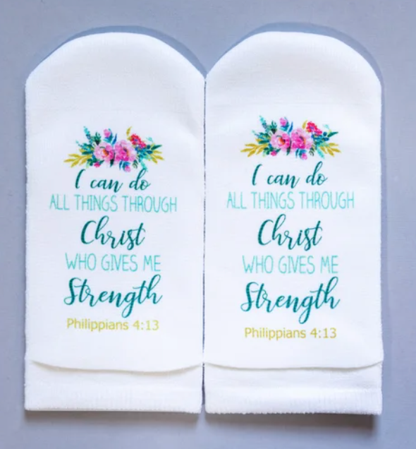Standing on the Word socks Philippians 4:13